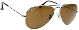 Véritables Lunettes de soleil Wayfarer de Ray-Ban en or avec Brown Leneses