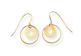 14k Circle Drop Earrings