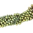 925 Silver & Green Freshwater Pearl 3-Strand Bracelet- 7.5 IN