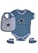 Sporting Goods : Dallas Cowboys Baby Blue\ Creeper with Bib and Booties