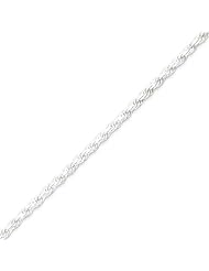 Sterling Silver 2.75mm Diamond-cut Rope Chain - 20 Inch
