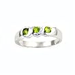 Sterling Silver Baby Ring with Peridot CZ - Sizes: 1-4