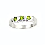 Sterling Silver Baby Ring with Peridot CZ - Sizes: 1-4