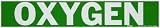 Brady 7210-1 2-1/4" Height, 14" Width, B-946 High Performance Vinyl, White On Green Color Self-Sticking Vinyl Pipe Marker, Legend "Oxygen", Max Outside Pipe Diameter 2-1/2" to 7-7/8"