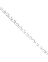 .925 Sterling Silver 4.5mm Beveled Curb Link Chain