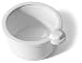 Keepeez 0.4-quart Round Porcelain Dish With 4.5" Sealer (Pack of 3)