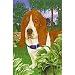 Bassett Hound Garden Flag by GR8 Dogs (Multi, 12' X 18')