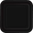 Square Black Dinner Plates, 14ct