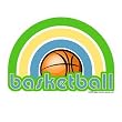 Basketball t shirts: BK-111 RAINBOW BASKETBALL T-SHIRT