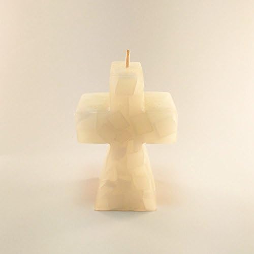 White Chunks Cross Candle