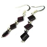 Chandelier Garnet Crystal Earrings