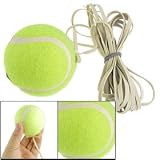 Sports Training Yellow Green Tennis Ball Trainer w Rubber Band