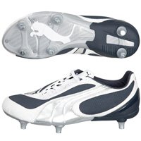 Puma v5 08 Soft Ground Football Boots - New Navy/Silver - Kids