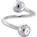 Jewelry : SWAROVSKI Crystal DOUBLE GEM Spiral Twister Belly Ring