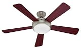 Hunter 21627 Palermo 52-Inch, 5-Blade Ceiling Fan in Brushed Nickel with Maple and Cherry Blades