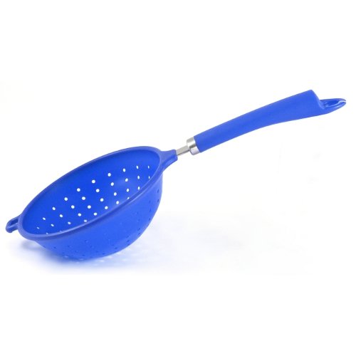 Blue Silicone Strainer with Handle