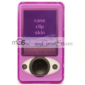 Purple Hard Crystal Case for Microsoft Zune 30GB Mp3 Music Player
