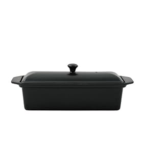 Chasseur Cast Iron 32cm Pate Terrine With Lid Matt Black