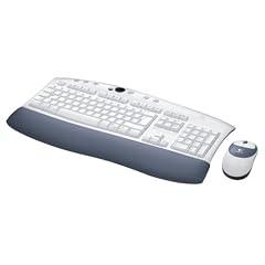 Logitech Cordless Desktop Precision Tastatur schnurlos 105 Tasten MS WXP +Cordless Optical Mouse Schwarz-Weiss