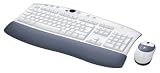Logitech Cordless Desktop Precision Tastatur schnurlos 105 Tasten MS WXP +Cordless Optical Mouse Schwarz-Weiss