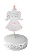 Pink Ribbon Porcelain Angel Ornament With Hanger and Base #46721G