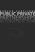 Public Private Partnerships in Construction
