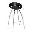Bar Stool-289 - Walnut/ Chrome