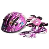 Kidzamo: Kitty Bicycle Helmet & Padset Combo