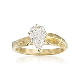 C. 1980 Vintage .75ct Diamond Solitaire Ring In Gold. Size 4.25