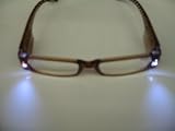 Lighted Reading Glasses +3.00 Night-light LED Frame (BROWN W/ PATTERN)
