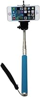 UFCIT Extendable Selfie Handheld Stick Monopod with Adjustable Phone Holder and Bluetooth Wireless Remote Shutter for iPhone Samsung and other system over IOS 6.0 and Android 4.2.2 Smartphones (Blue Monopod with Shutter)