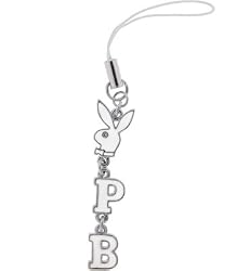 Playboy White Rabbit Head Cell Phone Charm