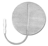 TensPro 4 Pack Round Circle TENS Pads Electrodes with wire connector