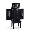 Contemporary Cappuccino Finish Jewelry Box Armoire Lingerie Chest By Coaster