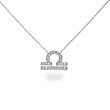 Sterling Silver & CZ Libra Zodiac Pendant