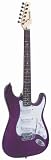J. Reynolds JR6TPU Double Cutaway Electric Guitar, Transparent Purple