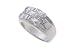 Sterling Silver Polished Checkerboard CZ Ring