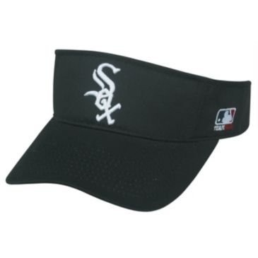 MLB ADULT Chicago WHITE SOX Home BLACK VISOR Adjustable Velcro TWILL