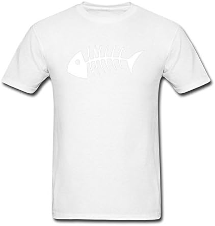 Huacon Van FISH SKELTON T-shirt For Men White XXL