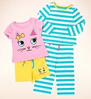 2 Pack Younger Girls Pure Cotton Assorted Pyjamas