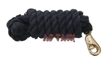 10 ft Cotton Lead Rope Bolt Snap Navy Blue