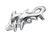 Diamond Dolphin Ring in White Gold