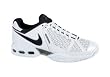 Nike Men's NIKE AIR MAX BREATHE CAGE II TENNIS SHOES 9.5 (WHITE/BLACK/METALLIC SILVER)