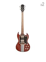 Metal Loft Set x 2 Guitarras Eléctricas Art Rojo