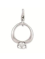 Sterling Silver Polished Ring w/Lobster Clasp Charm - Charms and Bracelets Accessories Collection