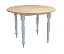 Target Marketing Systems 40 Inch Drop Leaf Table, White/Natural