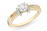 14K 2 Tone Gold 1ct TDW Solitaire Engagement Ring