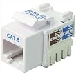 Belkin R6D026-AB6WHT25 25PK CAT6 WHITE KEYSTONE JACK 568A/568B CHNL CERT