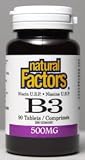 B-3 Niacin 500mg (90Tablets) Brand: Natural Factors