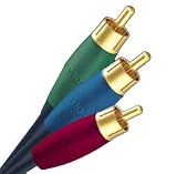 AudioQuest CinemaQuest YIQ-G - Video cable - component video - 26 AWG - RCA (M) - RCA (M) - 6.6 ft - double shielded coaxial - black, blue, red, green